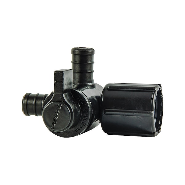 Flair-It Flair-It Ecopoly 1/2 in. Crimp X 1/2 in. FPT Swivel Plastic 3-Way Valve 31913 - main